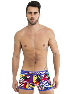 Social Marca Amazon - find. Calzoncillo Corto Bajo de Algodón Hombre, Multicolor