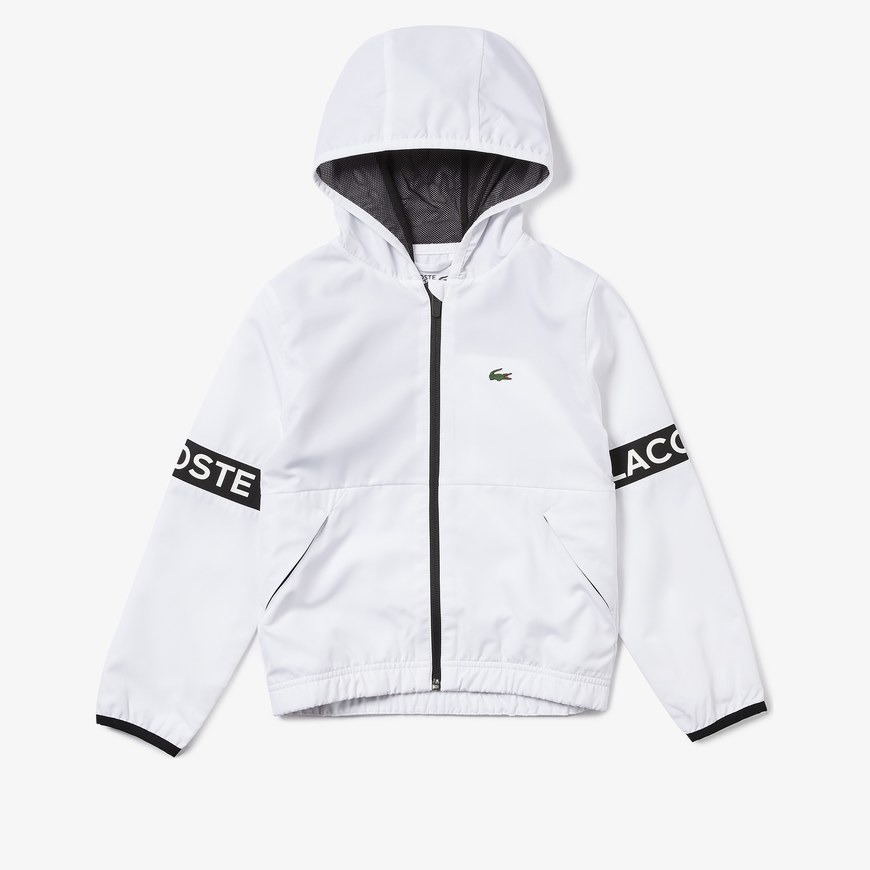 Social Blusão com zip e capuz water resistant Lacoste SPORT