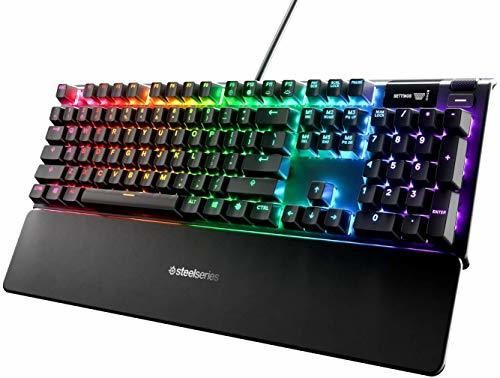SteelSeries Apex 5 - Hybrid-Mechanische Gaming Tastatur - Tastenweise Rgb-Beleuchtung - Oled