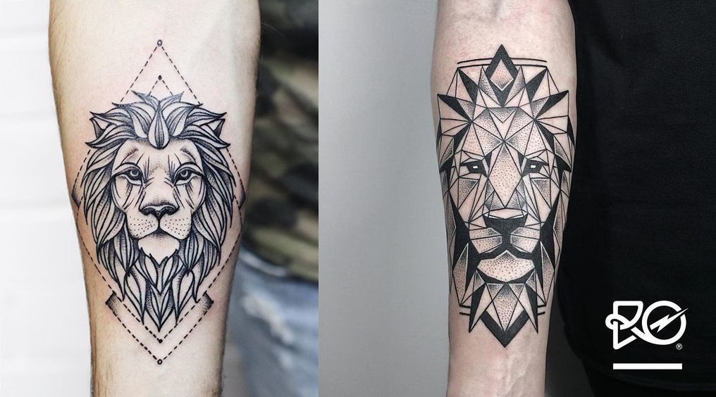 Fashion Tatuagem leão 