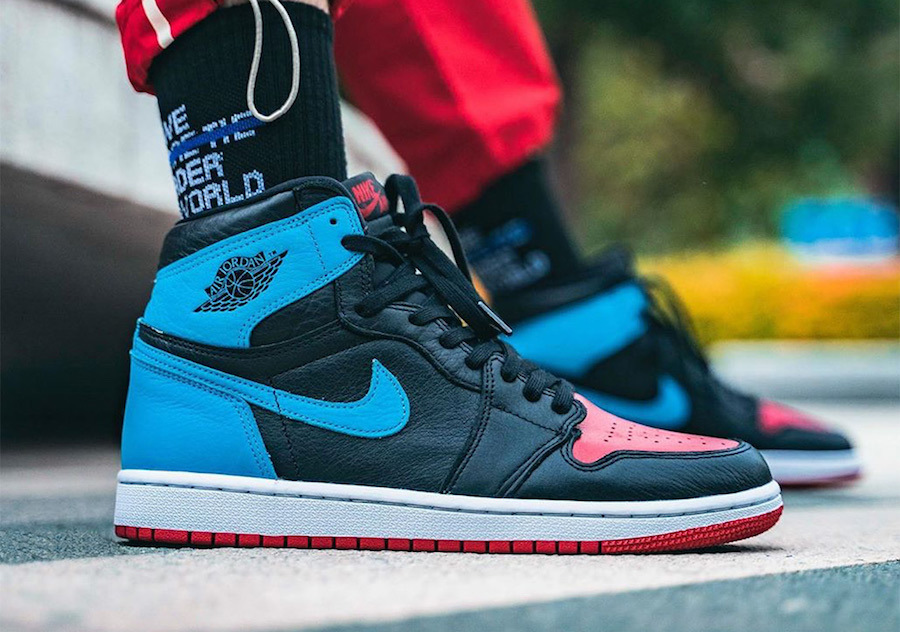 AIR JORDAN 1 POWDER BLUE/GYM RED