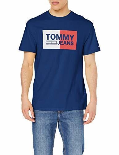Tommy Hilfiger TJM Essential Split Box tee Camiseta, Azul