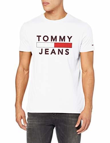 Tommy Hilfiger TJM Essential Logo tee Camiseta Deporte, Blanco