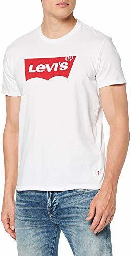 Moda Levi's Graphic Set-In Neck, Camiseta para Hombre, Blanco