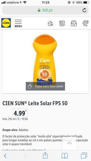 CIEN SUN® Leite Solar FPS 50 - www