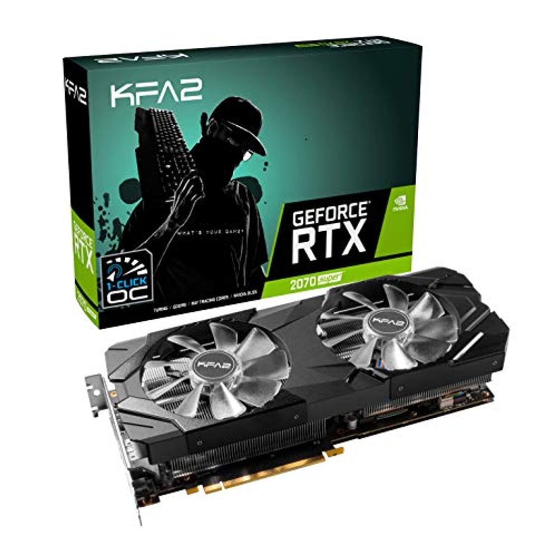 Product KFA2 GeForce RTX 2070 Super EX [1-Click OC] Tarjeta gráfica 8GB GDDR6-3X