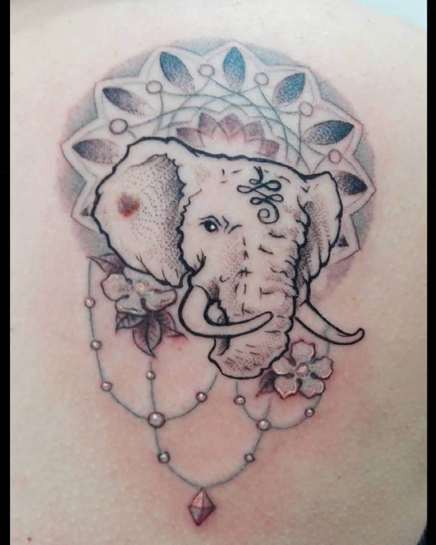 Fashion Tatuagem elefante 