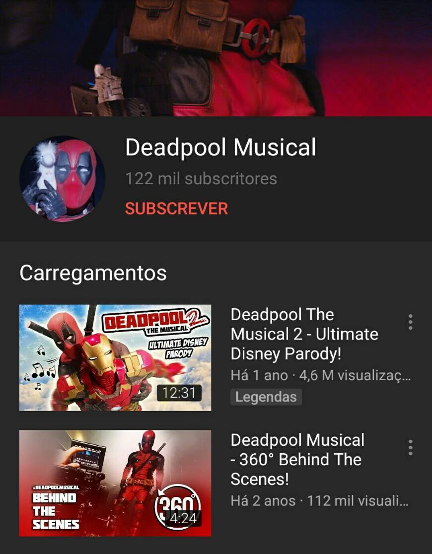 Moda Deadpool Musical 