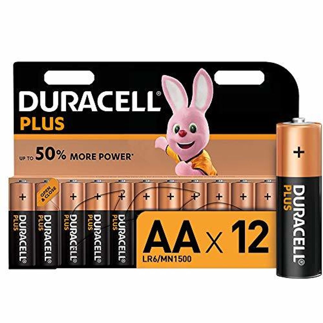 Electrónica Duracell LR06 MX1500 - Plus AA, pilas alcalinas