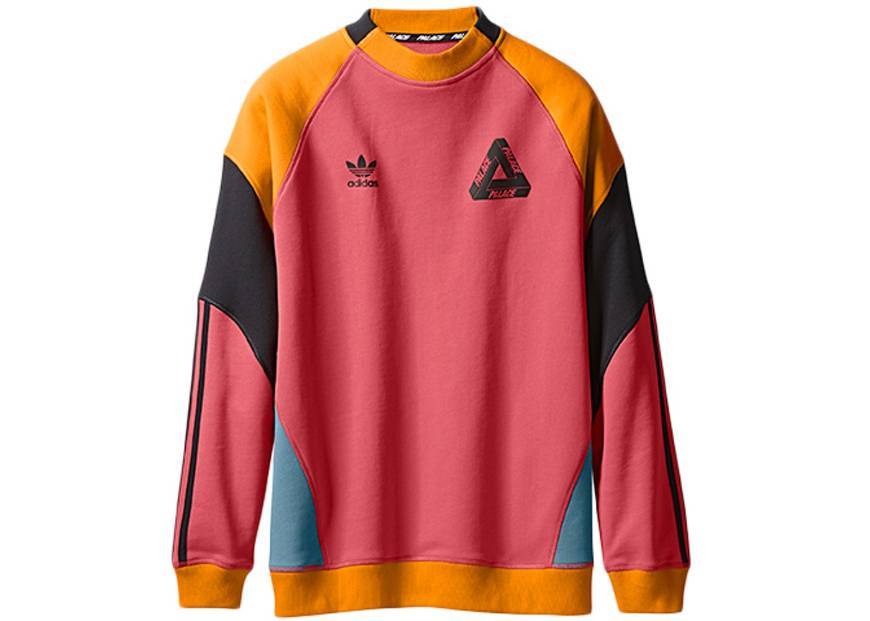 Social Palace Loopback Crewneck Grey/Lucky Orange