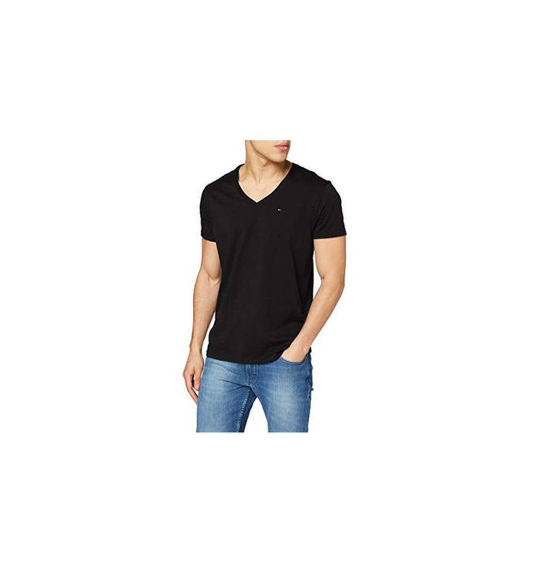 Social Tommy Hilfiger Original Jersey Camiseta, Negro