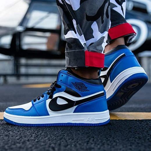 Social Pareja PU Formadores de Cuero Ocasionales High Top Calzado Deportivo Unisex Ronda