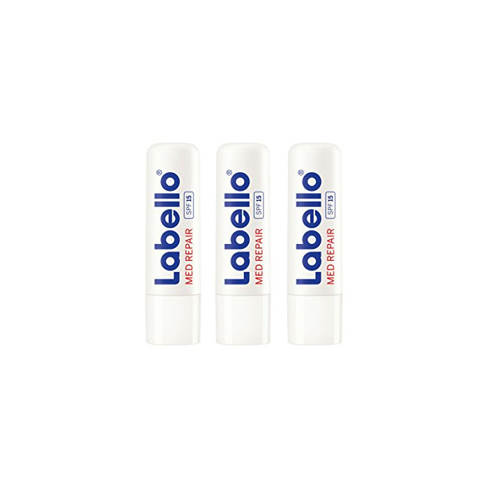 Belleza Cuidado de los labios Labello Med Reparación, 3-pack