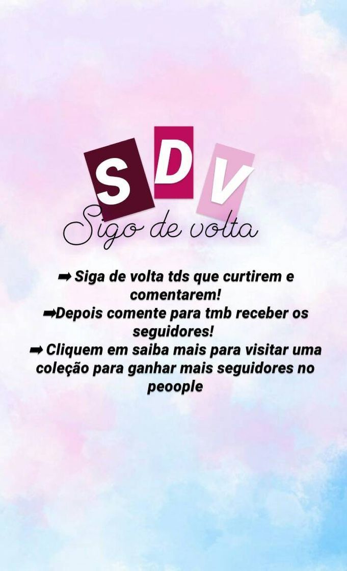 Fashion Sdv | Sigo de Volta