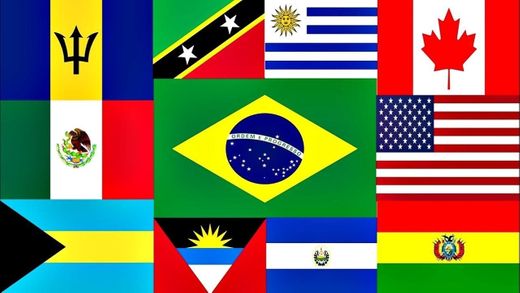 Geografia: Países, capitais e bandeiras do mundo. 