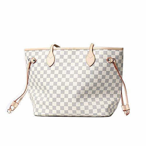 Home AH-Backpack Neverfull Style Damier Tote Un Hombro Bolsa de Almacenamiento para Mujer