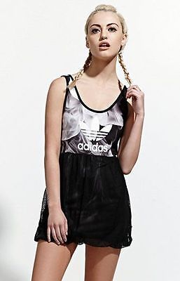 Moda Adidas by Rita Ora White Smoke Layer Tank