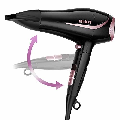 Beauty Secador de Pelo Secador Iónico Profesional 2200W Temperatura ajustable Anti-Rizado con Mango