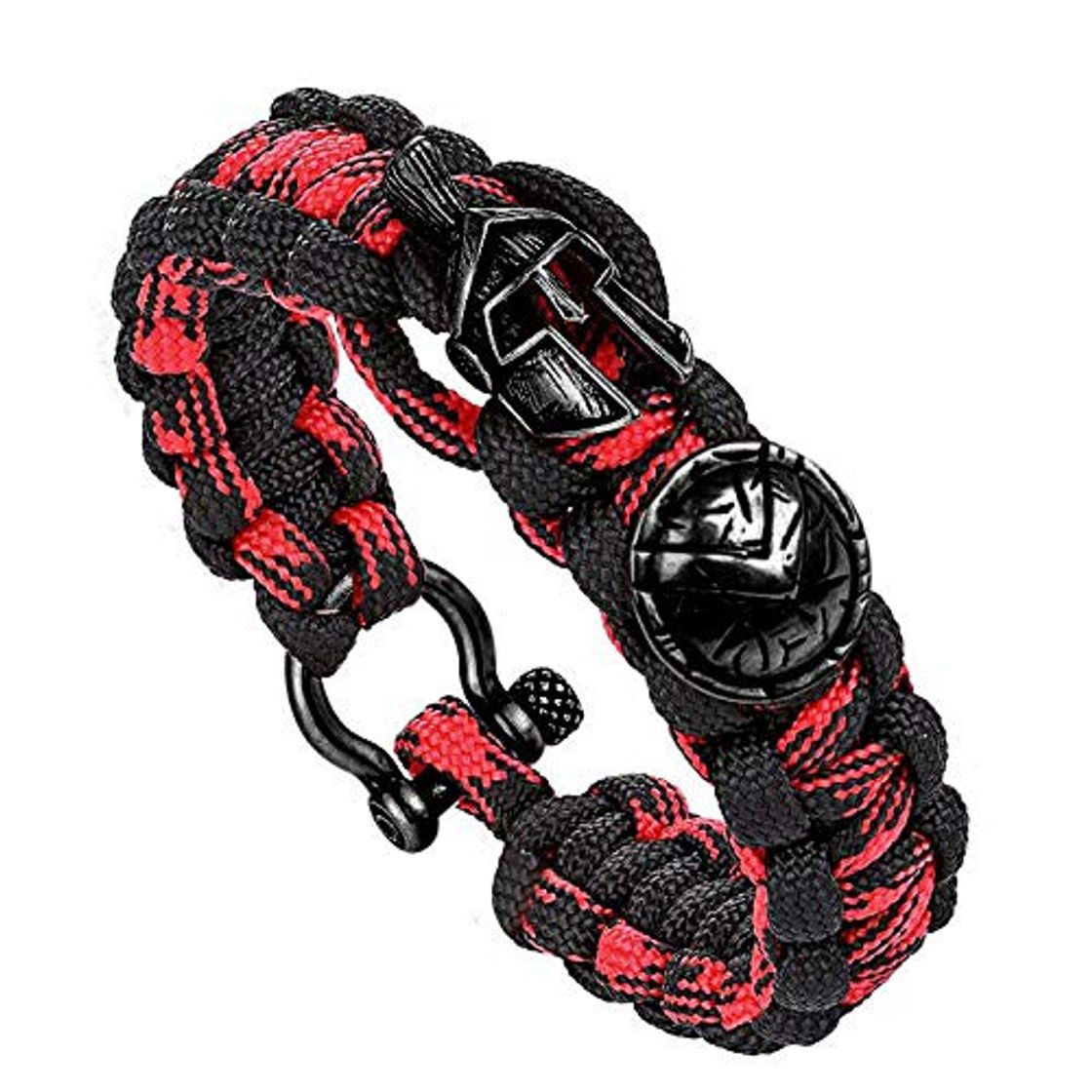 Moda WDAIJY Pulsera De Hombre，Supervivencia Al Aire Libre Hombres Pulsera Casco Guerrero Espartano Paraguas Pulseira Pulseras De Cuerda Cuerda Artesanal Señoras Brazalete Regalo