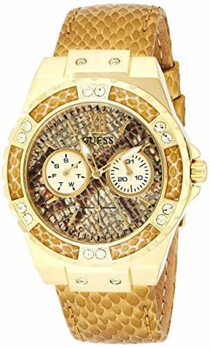 GUESS Reloj Analógico para Mujer de Cuarzo con Correa en Cuero W0775L13