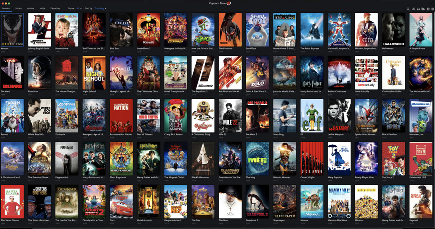 Aplicaciones Popcorn time