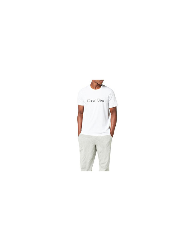 Fashion Calvin Klein S/s Crew Neck Camiseta, Blanco