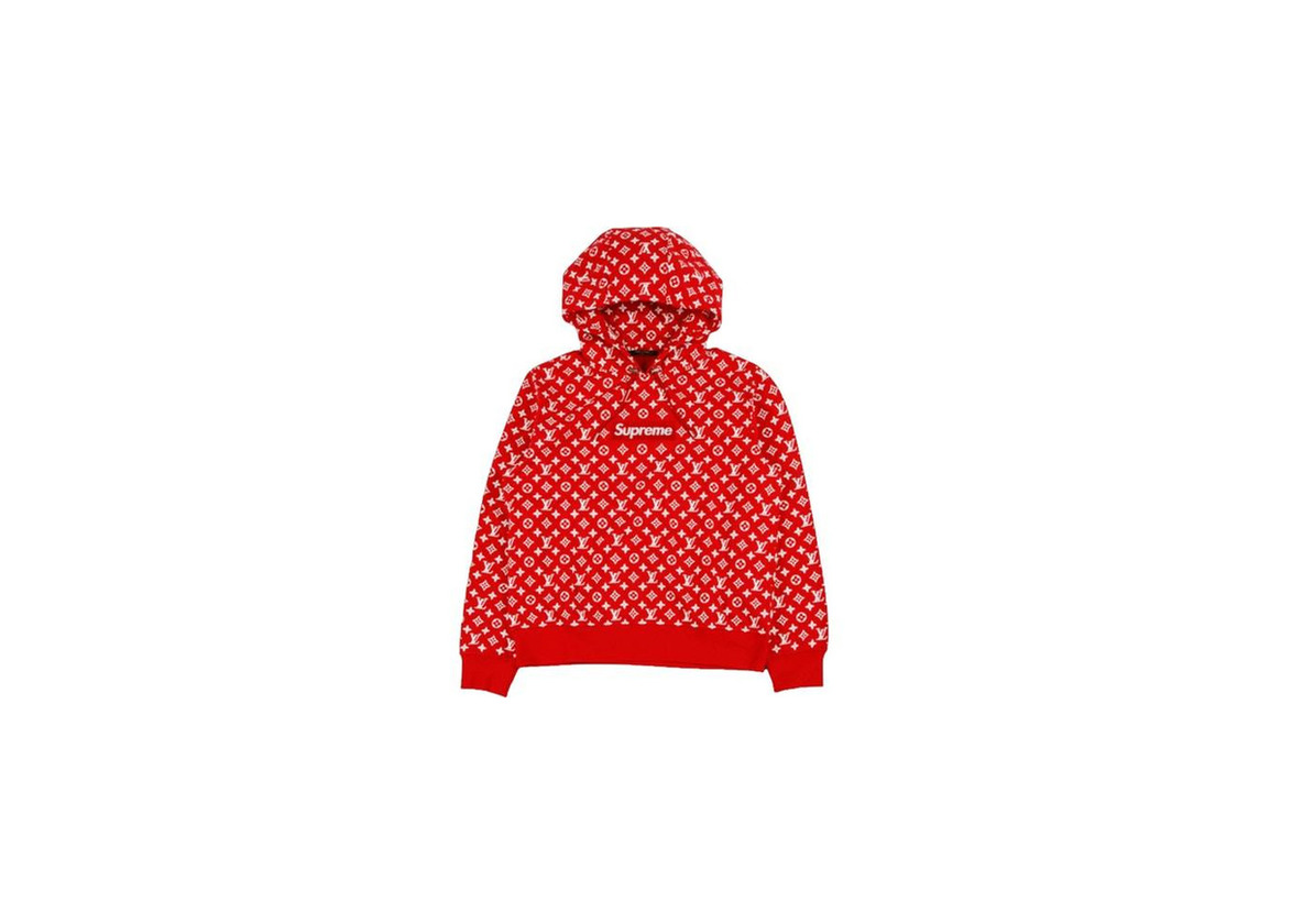 Product Supreme x Louis Vuitton Box Logo Hooded Sweatshirt Red