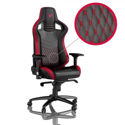 Cadeira noblechairs HERO Real Leather Preto / Vermelho

