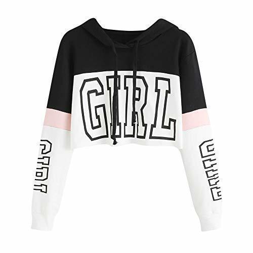 Social Sudaderas Adolescentes Chicas, Fossen Sudaderas Mujer Tumblr con Capucha - Emoticon Estampado