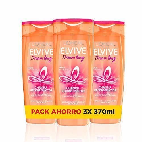 L'Oreal Paris Elvive Dream Long Champú reconstructor - pack de 3 unidades