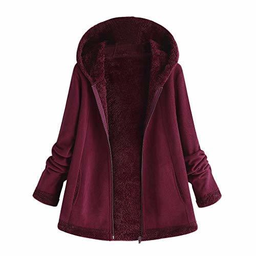 Fashion Talla Grande Invierno Camisolas Lana Marron Perro pequeño Trenca Capucha Pelo Cardigan