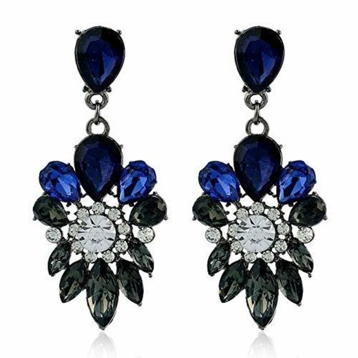 YDGCYK Pendientes Brincos Moda Feminina Techno Calado Flores Longos Brincos Femininos Arete