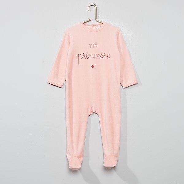 Social Pijama largo de terciopelo Bebé niña - ROSA - Kiabi - 4