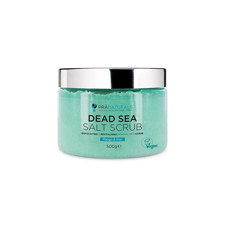 Belleza PraNaturals Exfoliante Corporal de Sal del Mar Muerto Mezclado con Aceites de