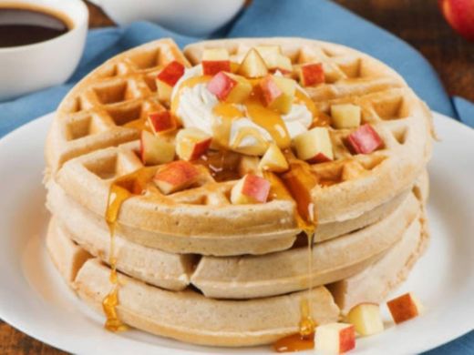 Waffles de maçã 