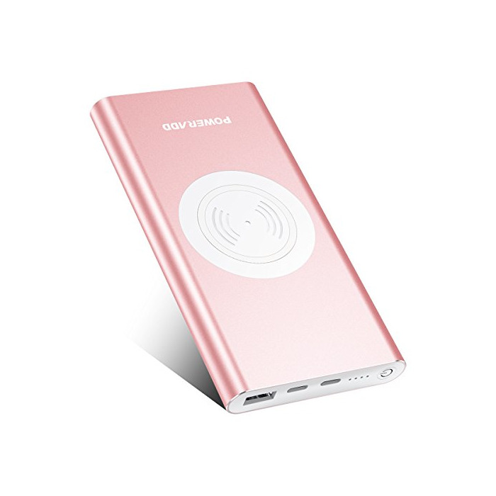 Social POWERADD Cargador Inalámbrico Power Bank 10000mAh Batería Externa Dos Maneras de Entrada