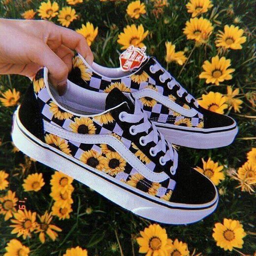 vans old skool girasoles