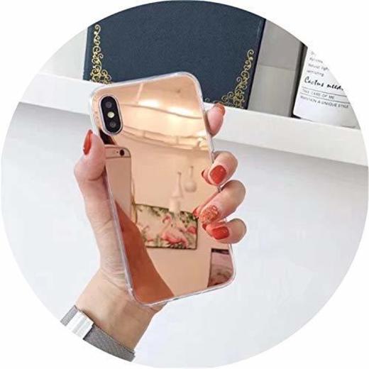 Mirror Phone Case For iPhone 7 8 Plus TPU Back Protect Case