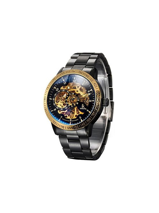 Product Alienwork IK Reloj Mecánico Automático Relojes Automáticos Hombre Mujer Acero Inoxidable Negro