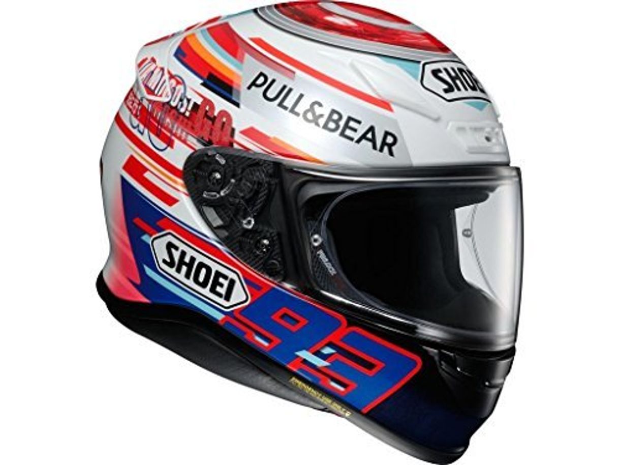 Places Shoei NXR Marquez Power Up Motorcycle Helmet L White Red Blue