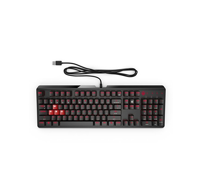 Electronic HP Omen 1100 N - Teclado mecánico iluminado para gaming con USB