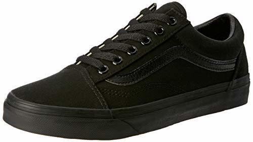 Moda Vans Old Skool, Zapatillas de lona unisex, Negro