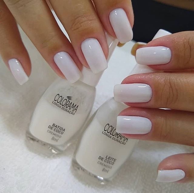 Moda Branco leitoso nails