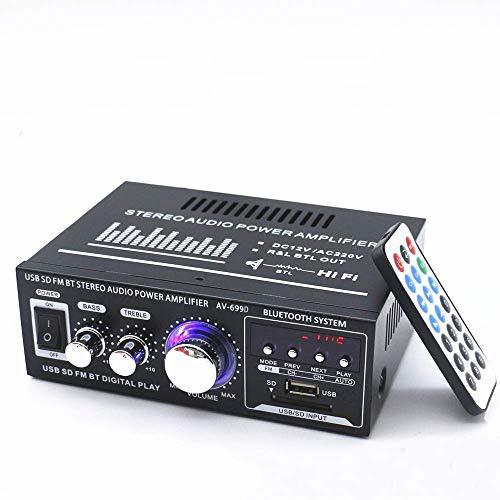Electrónica Docooler 12 V/220 V Mini Pantalla LCD de 2 CH HiFi Audio Estéreo Amplificador de