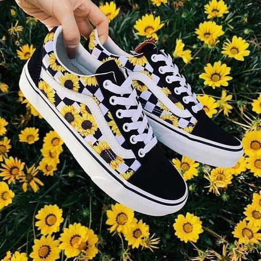 Vans xadrez com 🌻