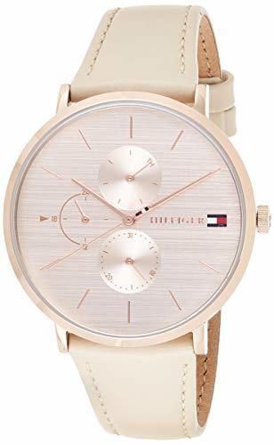 Tommy Hilfiger Reloj Multiesfera para Mujer de Cuarzo con Correa en Cuero