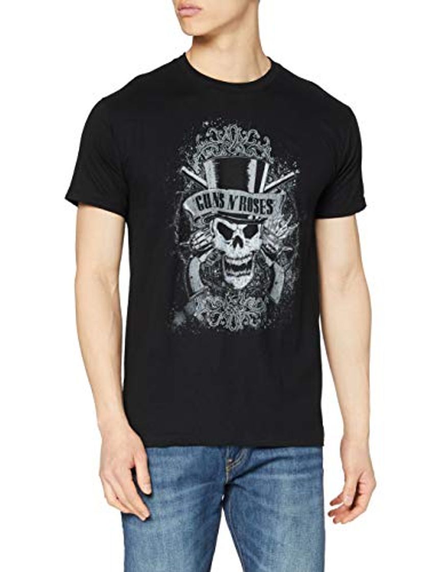 Moda Oficial Guns N Roses Faded Skull T