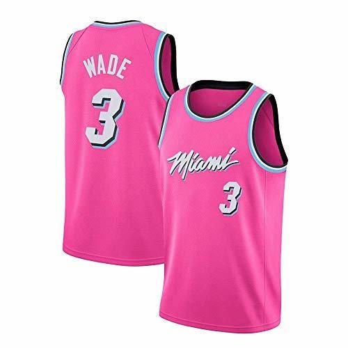 JINHAO Camiseta de Baloncesto para Hombre NBA Miami Heat # 3 Dwyane