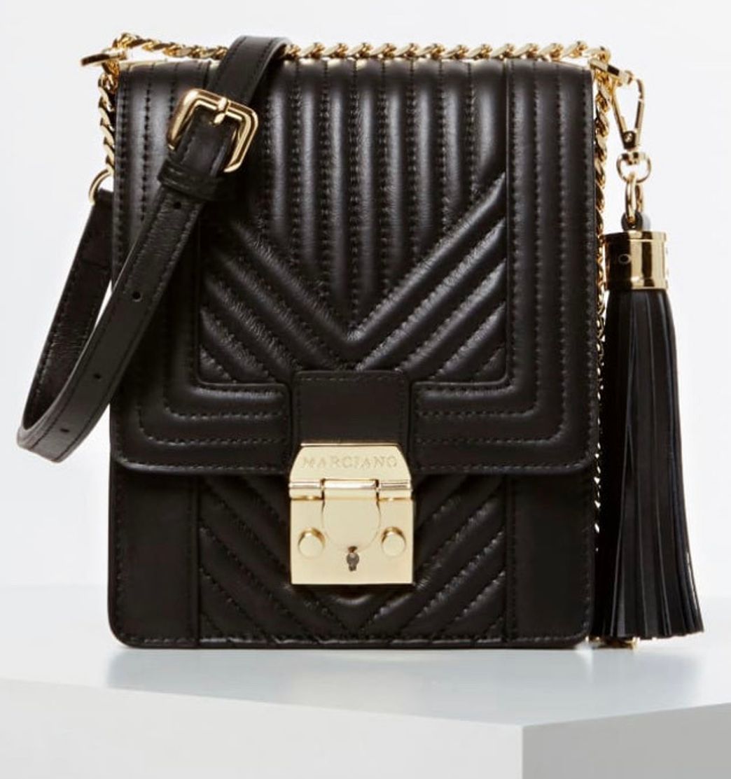 Products MARCIANO MINI LEATHER CROSSBODY BAG