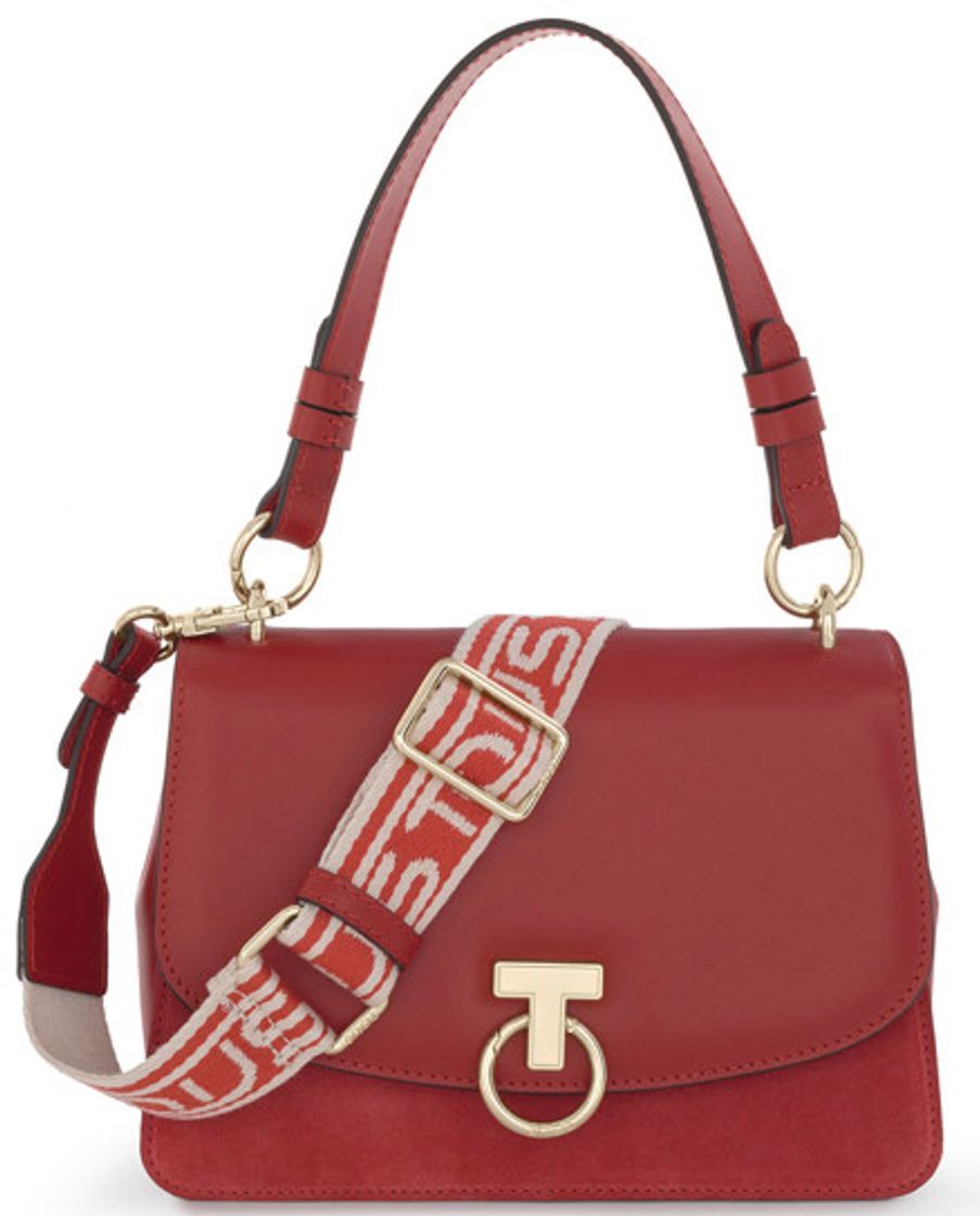 Products Mala City Zafiro Bag em pele em Vermelho